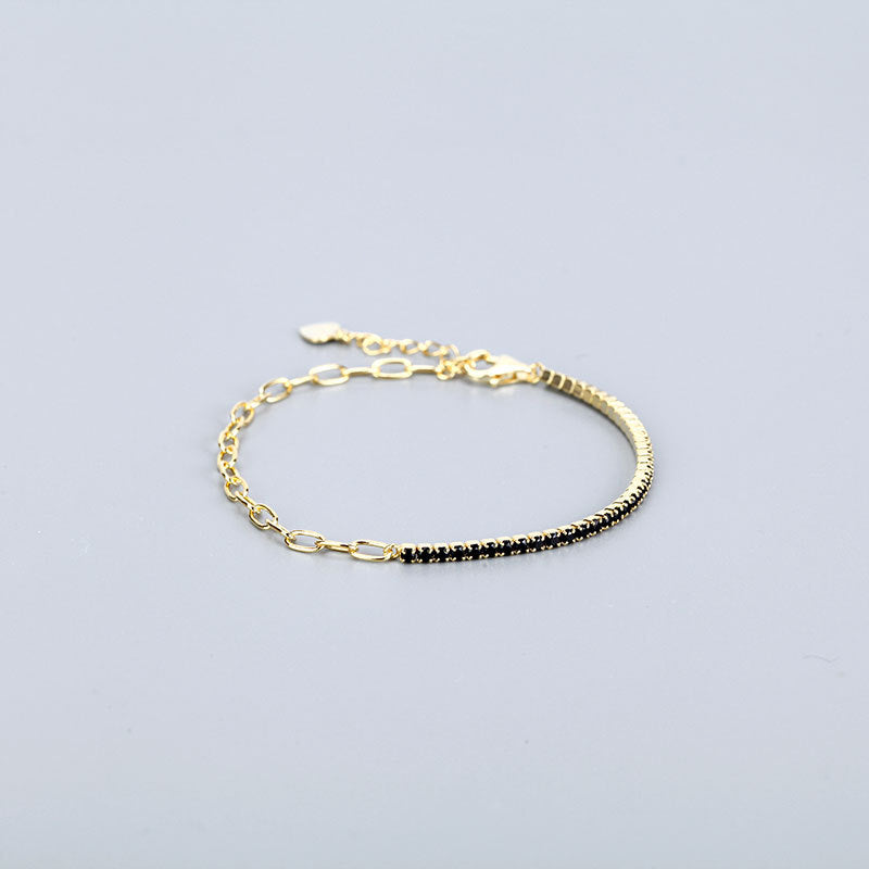 Wholesale 925 Pure Silver Haoshi Spliced Chain Bracelet