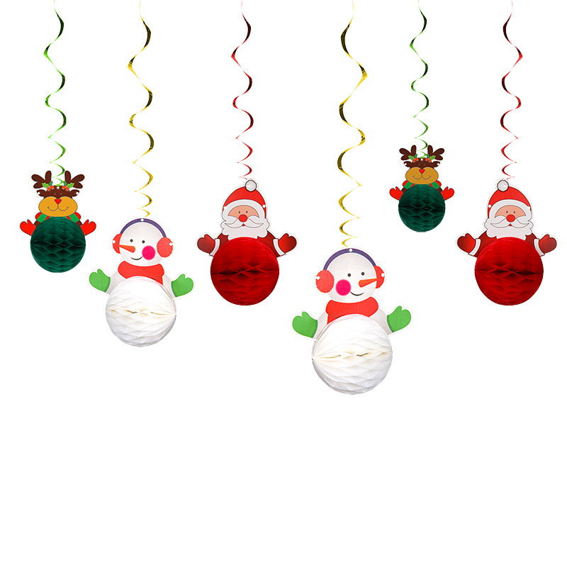 Wholesale 6/12pcs New Christmas Spiral Charm, Creative Cartoon Pvc