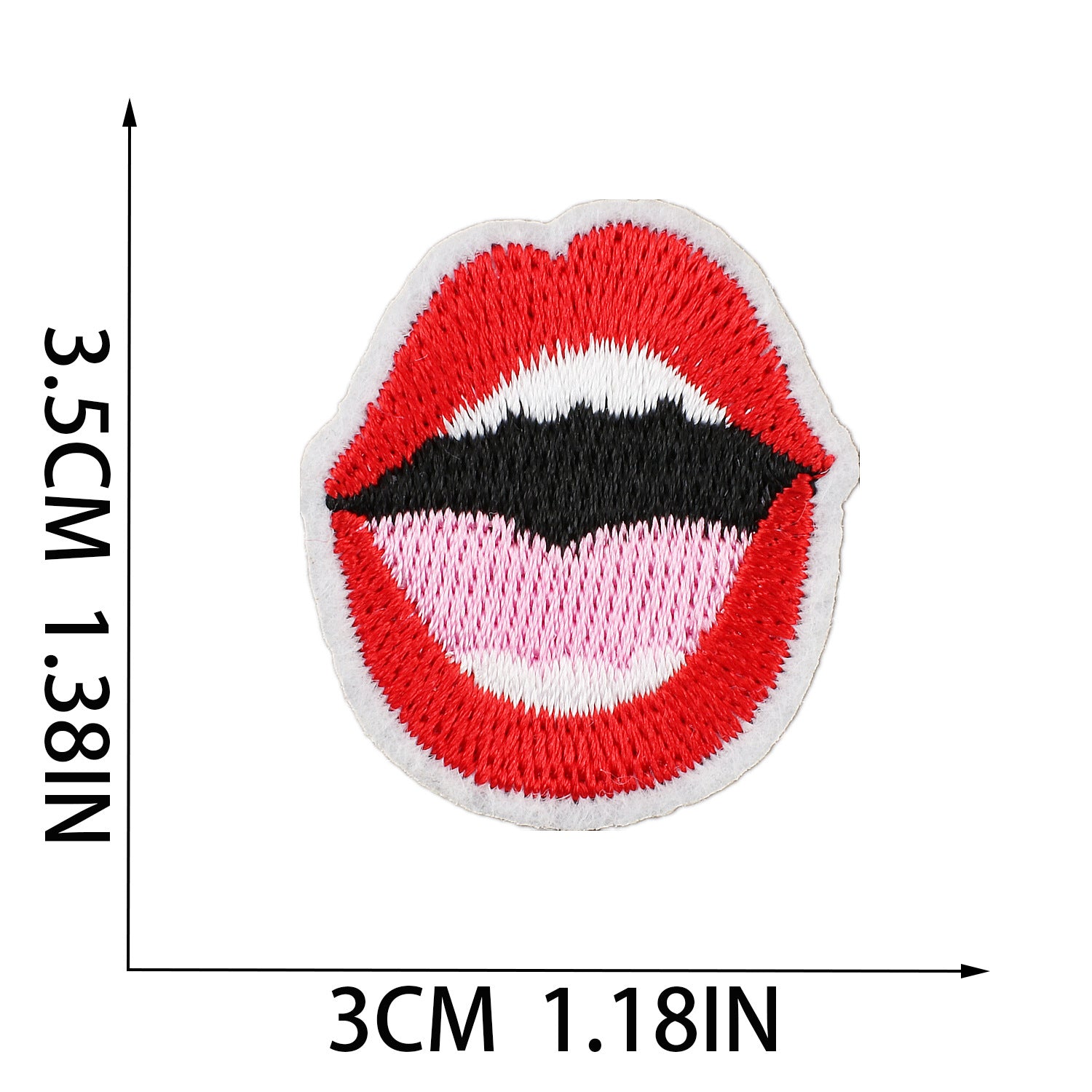 Wholesale Assorted Cartoon Embroidery Patches Cactus Mouth Sequin Cherry Polyester Thread Clothing Decoration Resale Craft Supply
