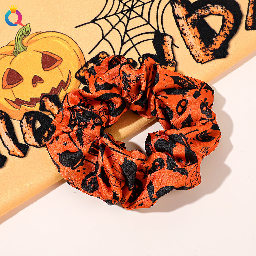 Wholesale Halloween Large Intestine Hair Ring, Pumpkin Skull, Personality Holiday Hair Accessories