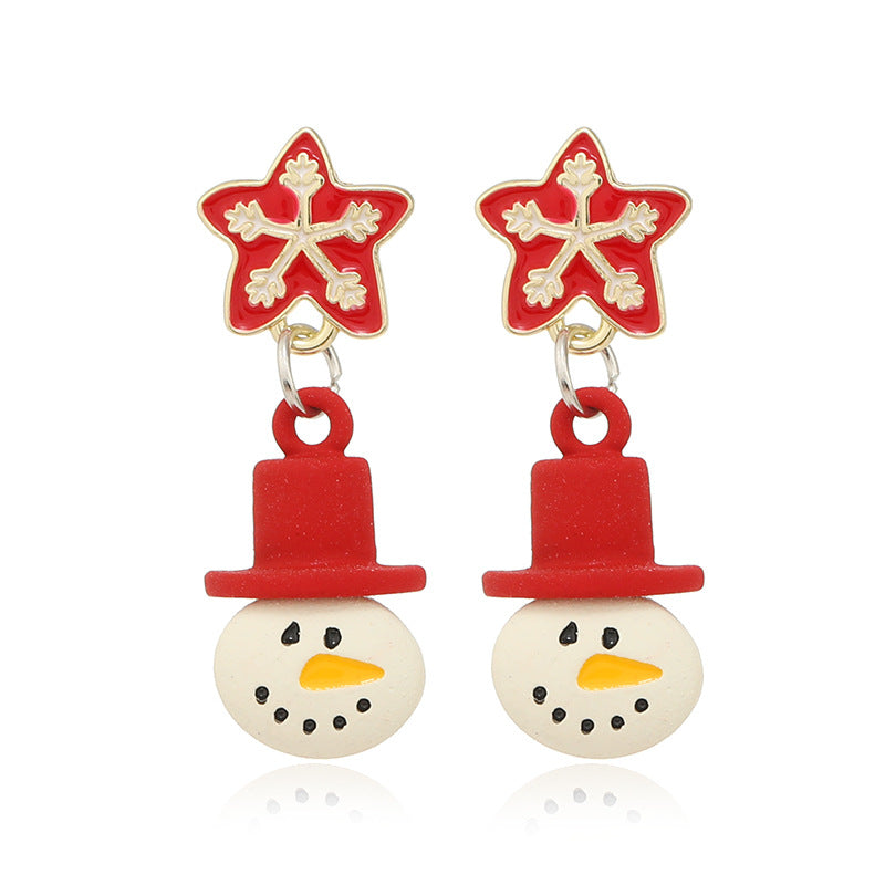 Wholesale Christmas tree bell  alloy earrings