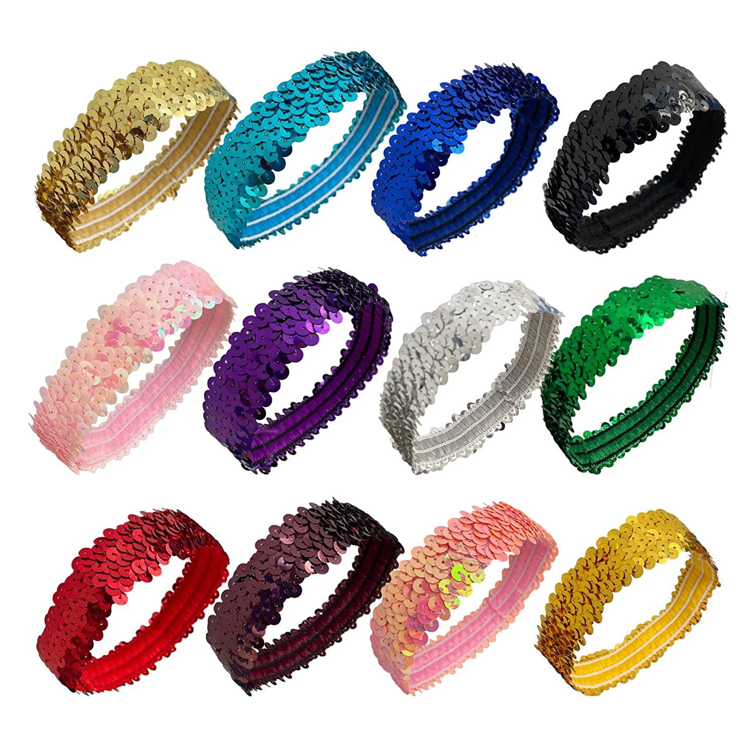 Wholesale Sports dance glitter shiny elastic headband