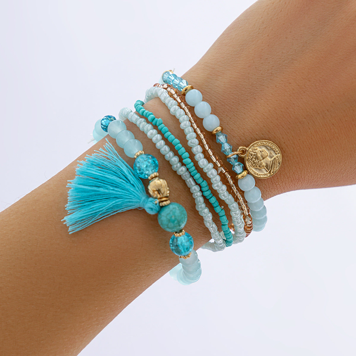 Wholesale Crystal Bead Alloy Bracelet