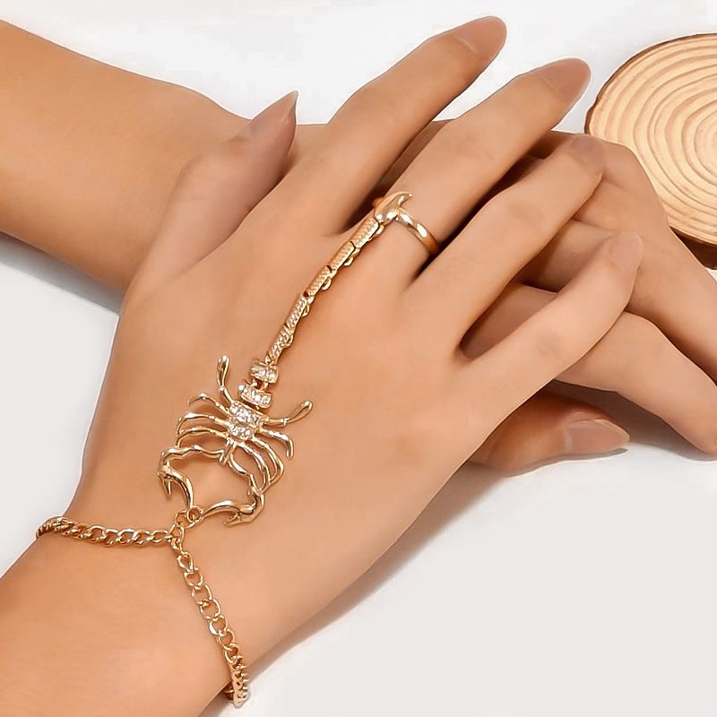 Wholesale Diamond Punk Style Scorpion Necklace