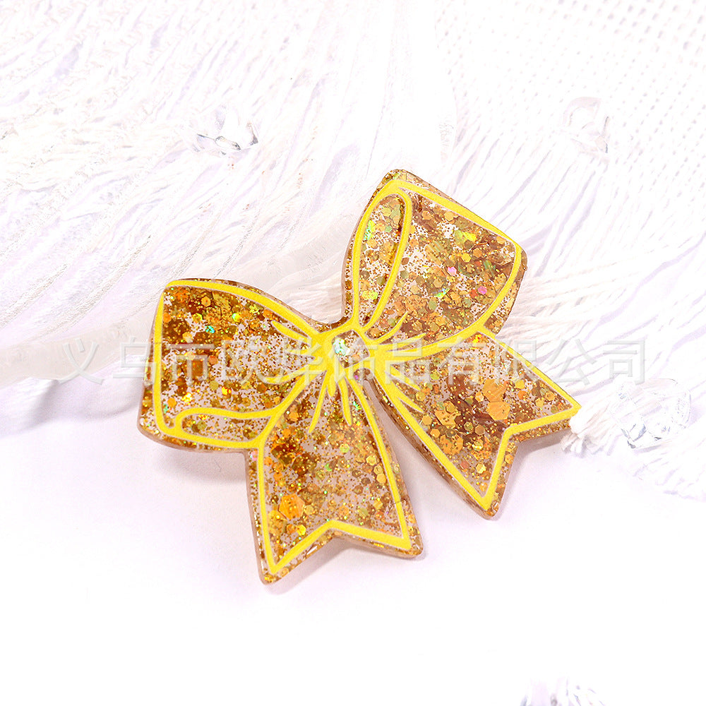 Wholesale 10pcs New cartoon bow bag accessories acrylic cute things DIY patch accessories