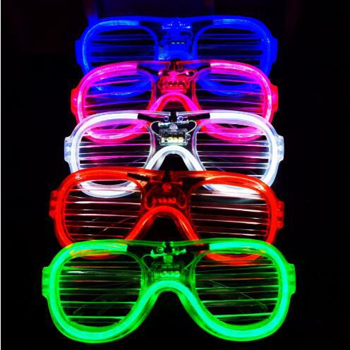 Wholesale LED Cool Light Square Louver Love Glasses
