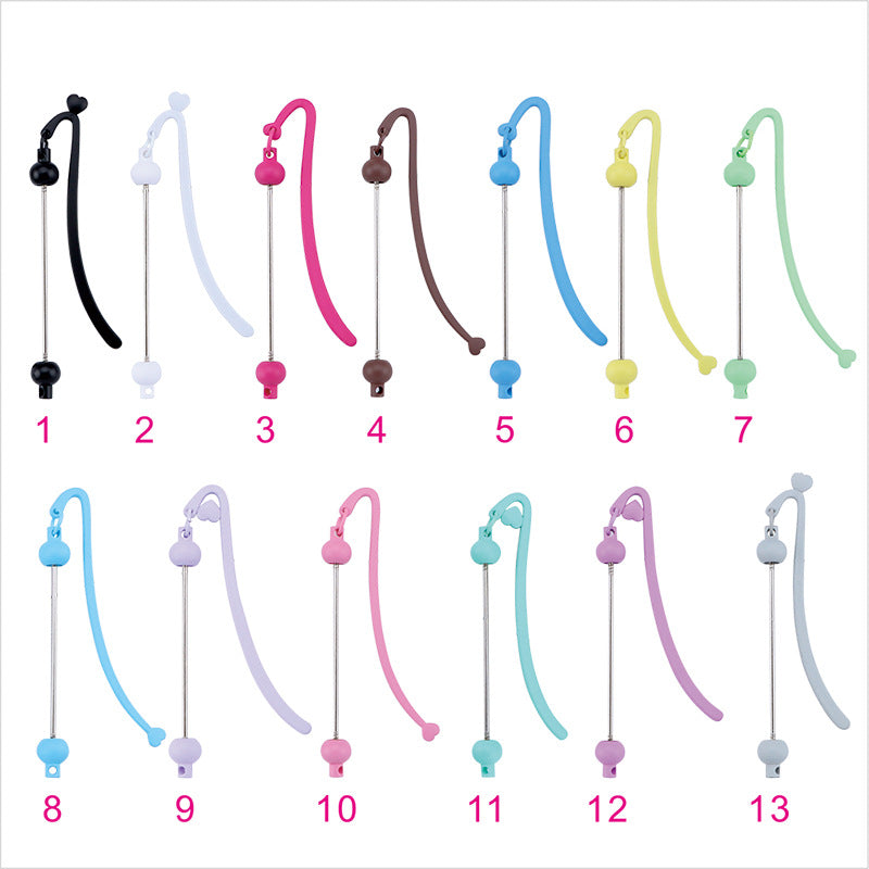 Wholesale New Diy Beaded Bookmarks Children Students Cute Book Clip Pendant Creative Love Five-pointed Star Butterfly Beaded Bookmarks