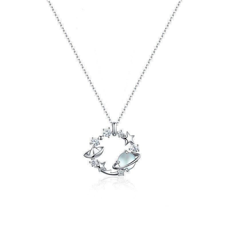 Wholesale Valentine' s Day pink diamond heart zircon necklace