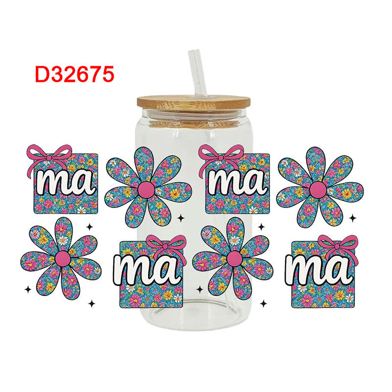 Wholesale  Christmas tree 16oz Cup UV DTF Wraps