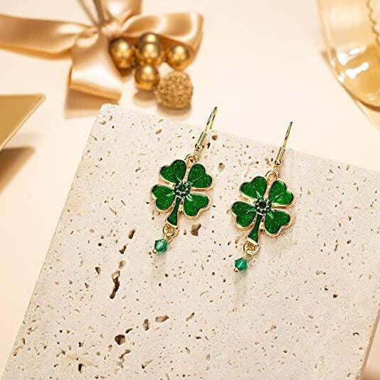 Wholesale Santa para festival clover niche high Sense Creative Festival earrings