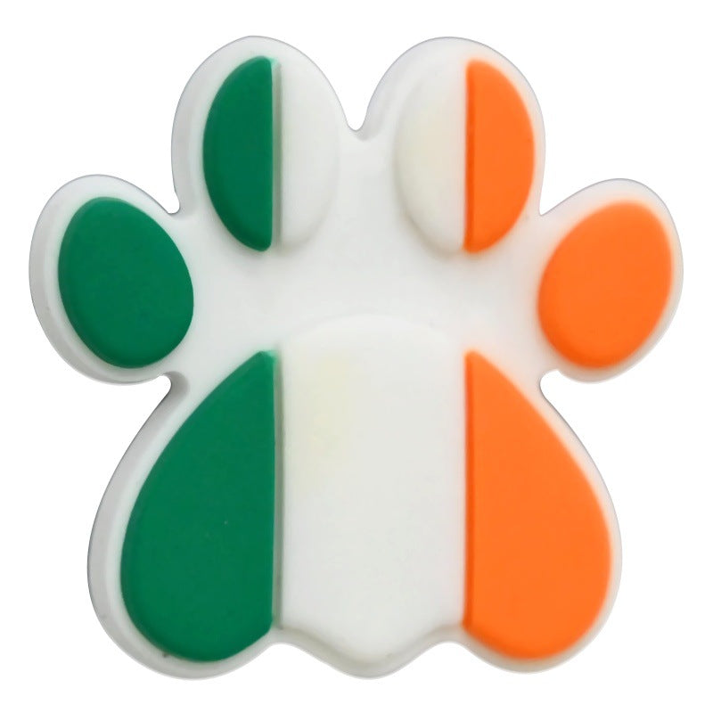 Wholesale  Random 100pcs/pack  Cute dog paw print PVC soft rubber ballpoint pen handmade beading