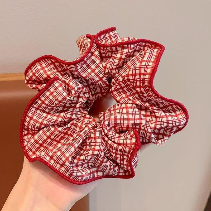 Wholesale High-Quality Red Polka Dot Bow Hair Scrunchies