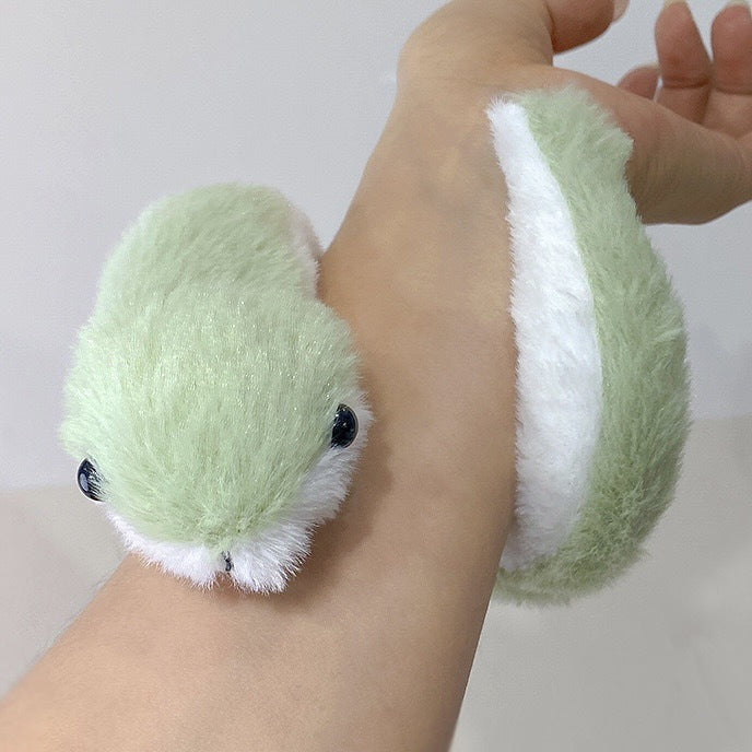 Wholesale Wholesale cute wrist little green snake plush toy