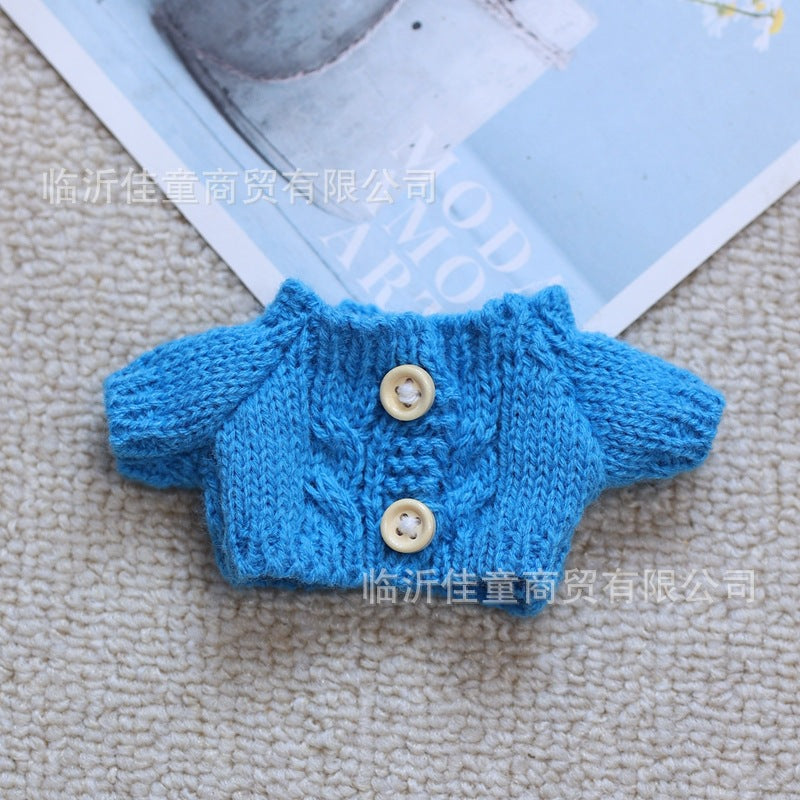 Wholesale 10pcs Mini colored button sweater Doll Accessories