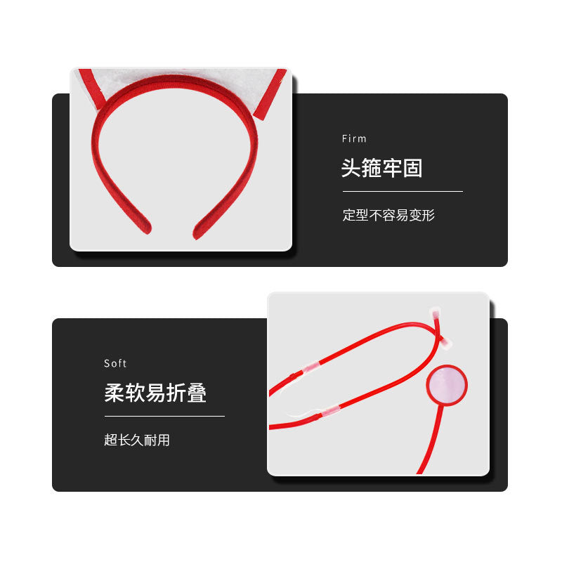 Wholesale Halloween nurse uniform set hairband syringe stethoscope cospaly fun makeup props