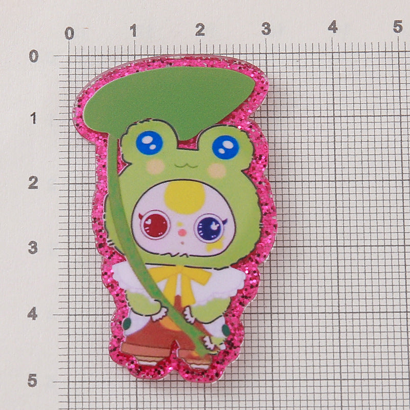 Wholesale 10pcs Colorful and cute cartoon Acrylic Flatback