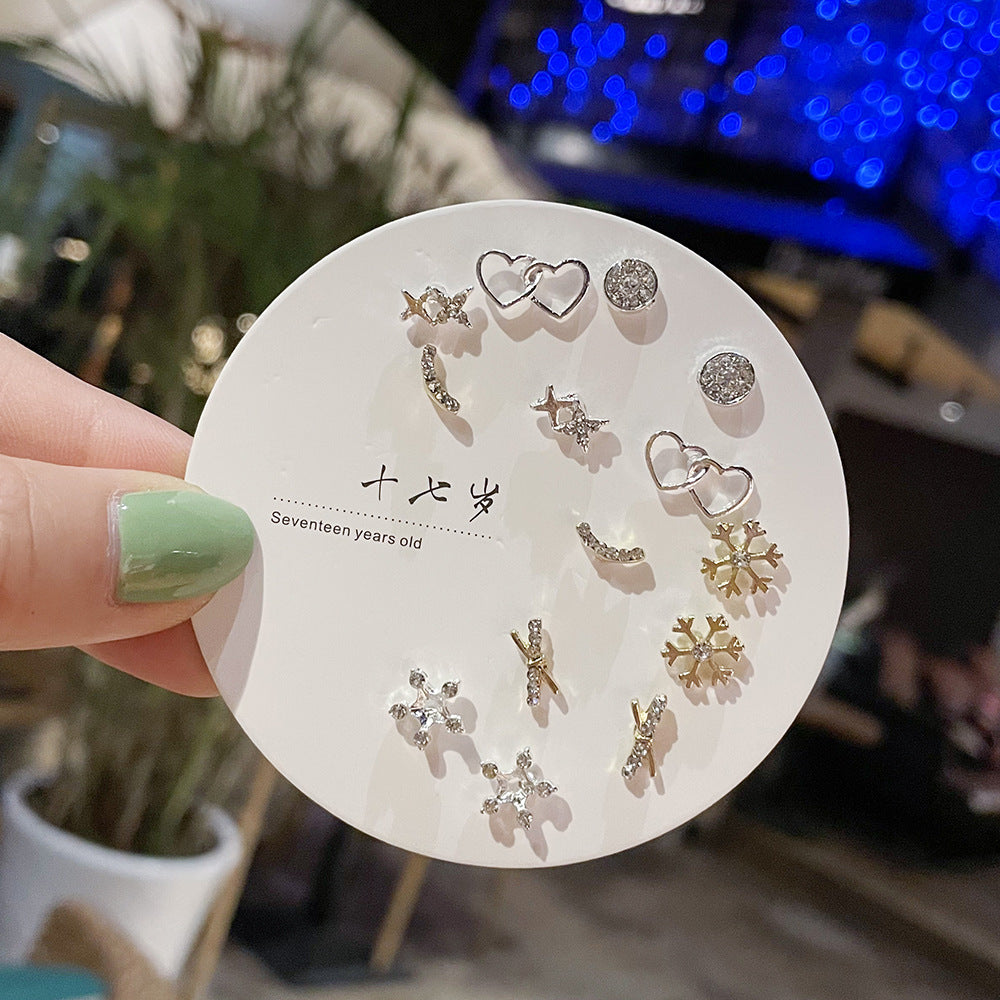 Wholesale One Week Set Combination S925 Silver Earrings