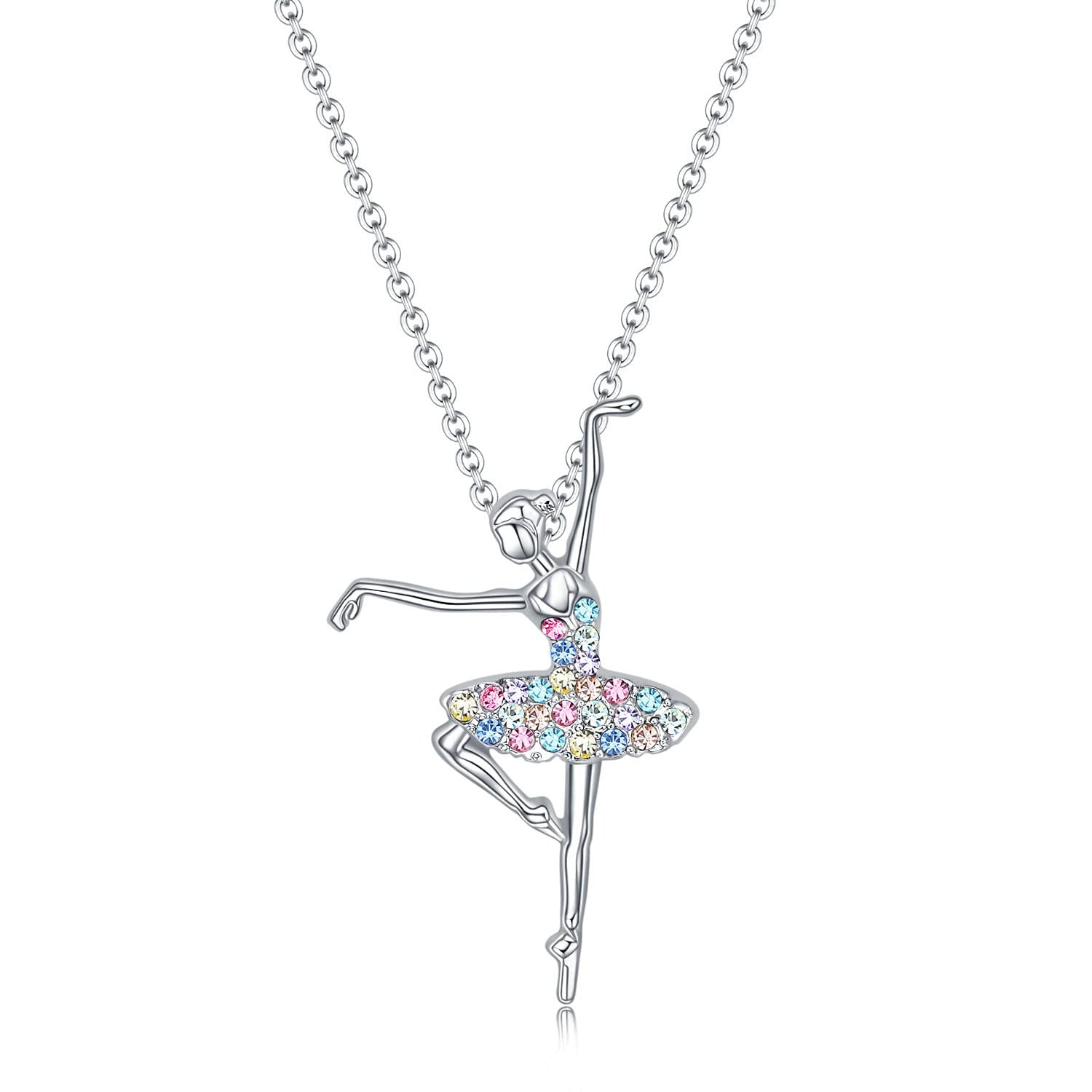 Wholesale Ballerina Girl Pendant Alloy Necklace
