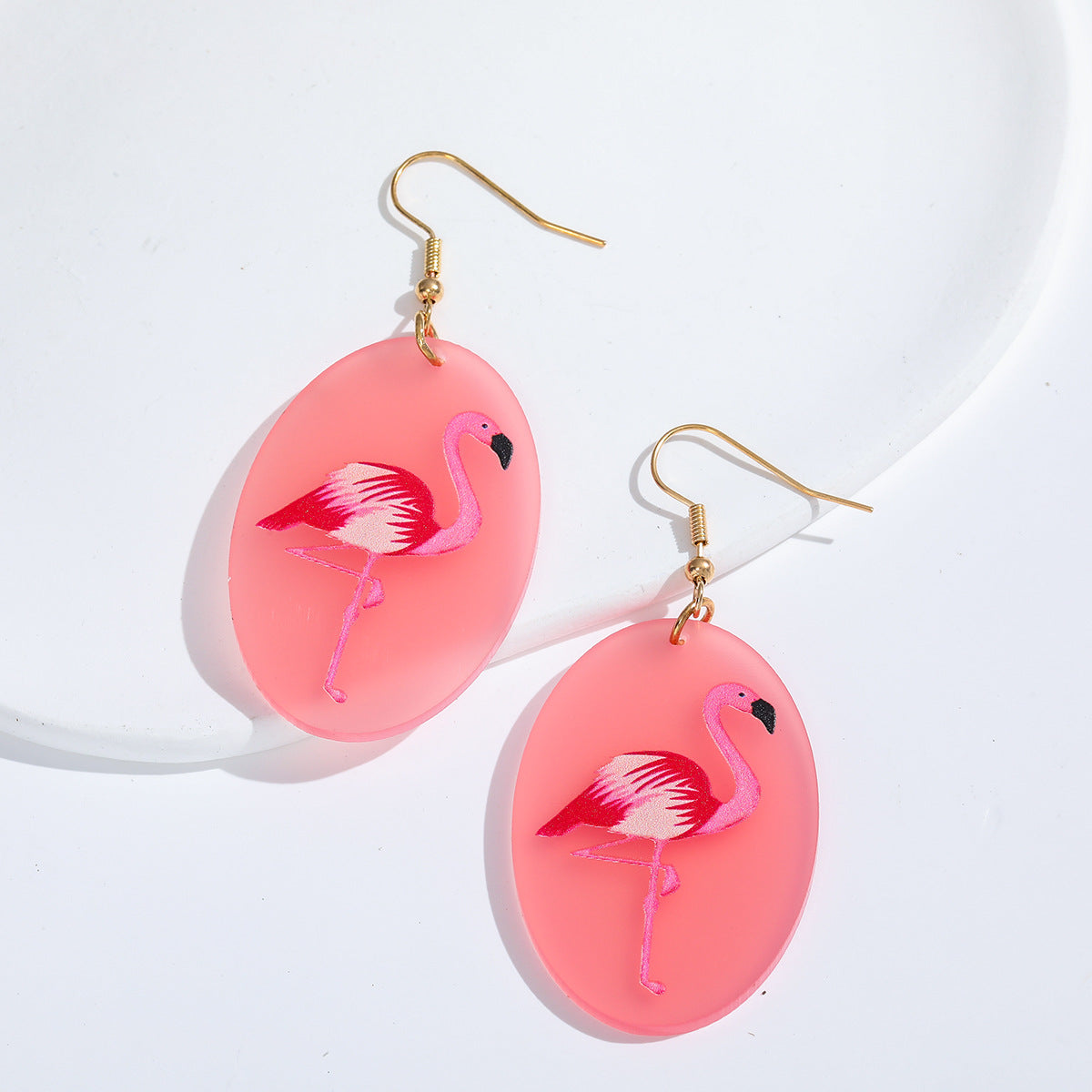 Wholesale Acrylic Flamingo Simple, Fashionable and Personalized Earrings