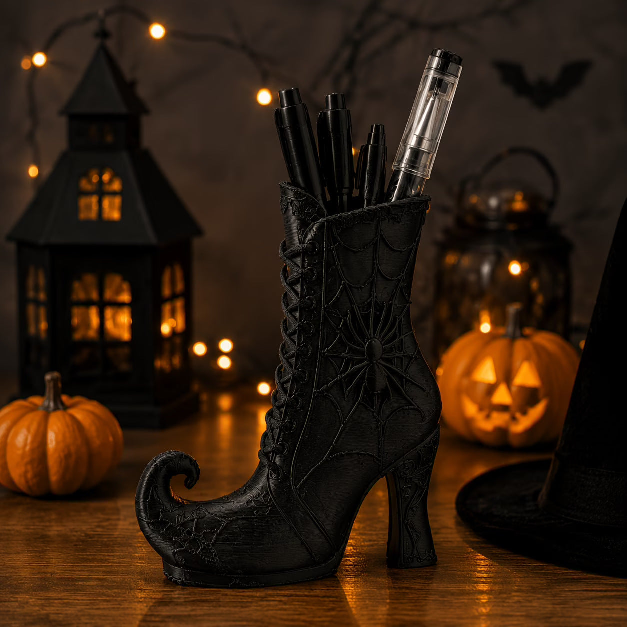 Wholesale  Witch Boot 3D Printed Vase Desktop Decoration Pen Holder Gift