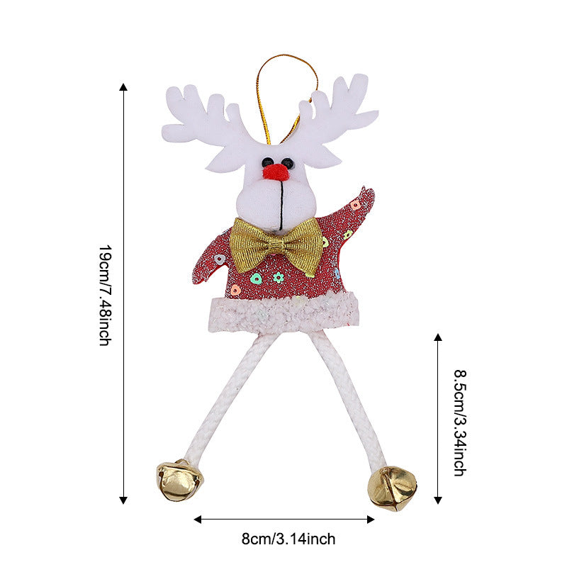 Wholesale Christmas tree ornaments  snowman  cartoon reindeer  bell ornaments