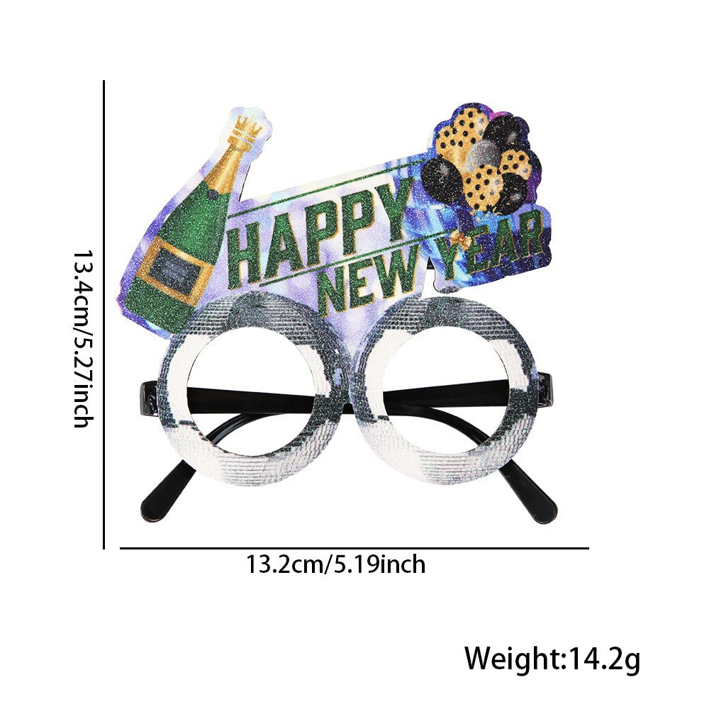 Wholesale 2025 Black Gold Glasses Party Dress up Fireworks Glasses Frame Decorations