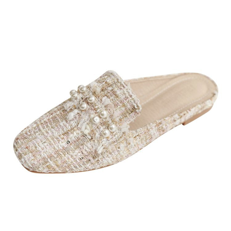 Wholesale Rubber One Word Flat Toe Cap Slippers