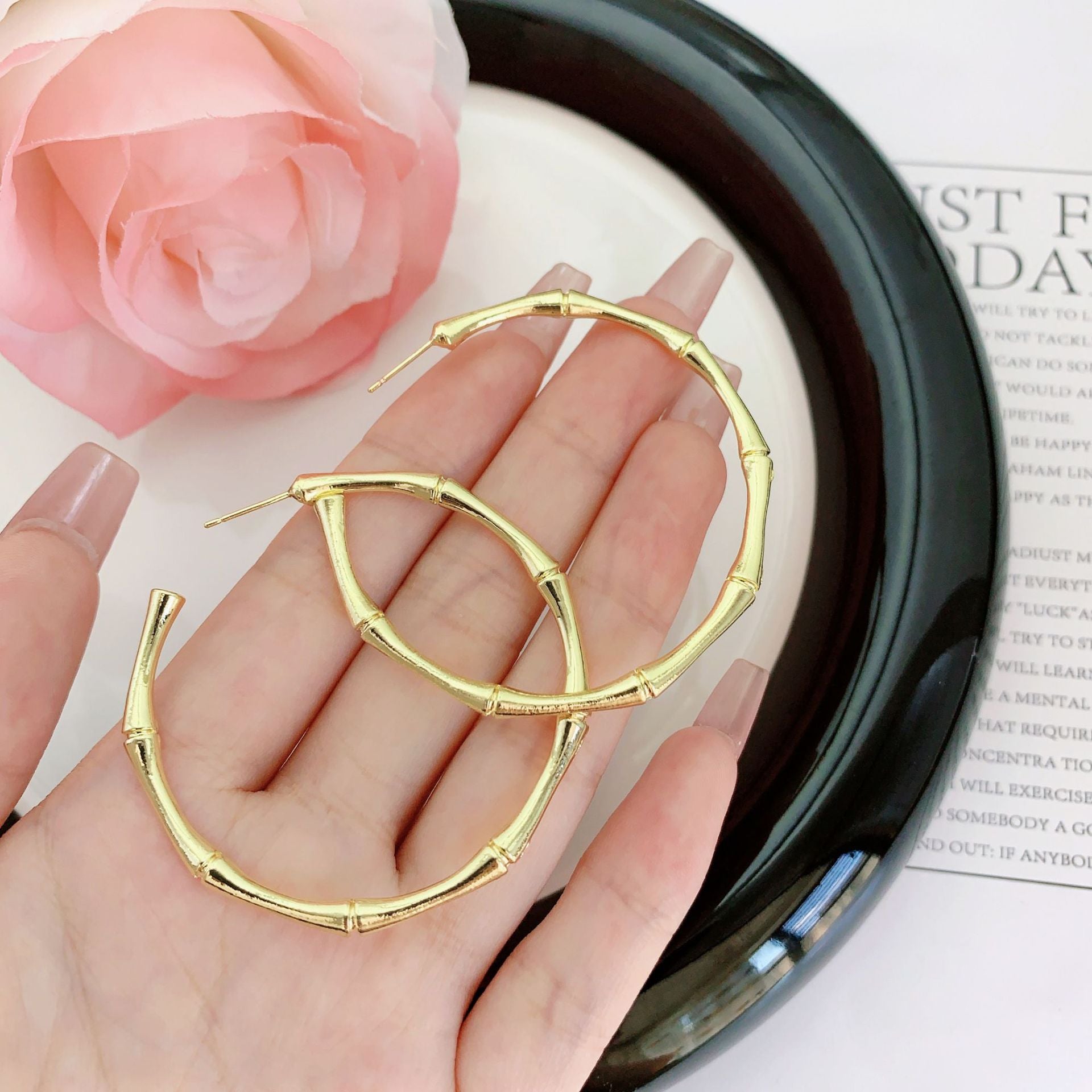 Wholesale New Circle Bamboo Earrings