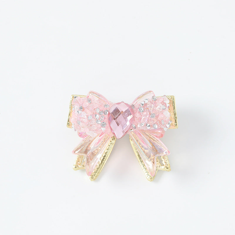 Wholesale 10pcs Heavy Industry Full Diamond DIY Alloy Bow Beads