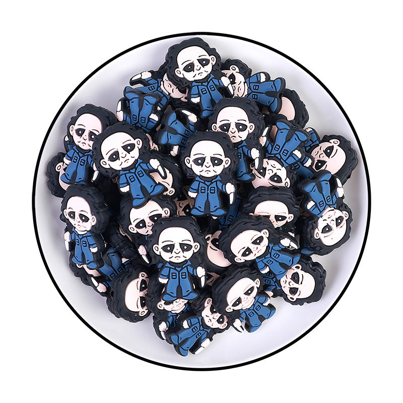 Wholesale  20pcs Halloween silicone beads new dark series loose beads diy bracelet necklace accessories cartoon silicone beads