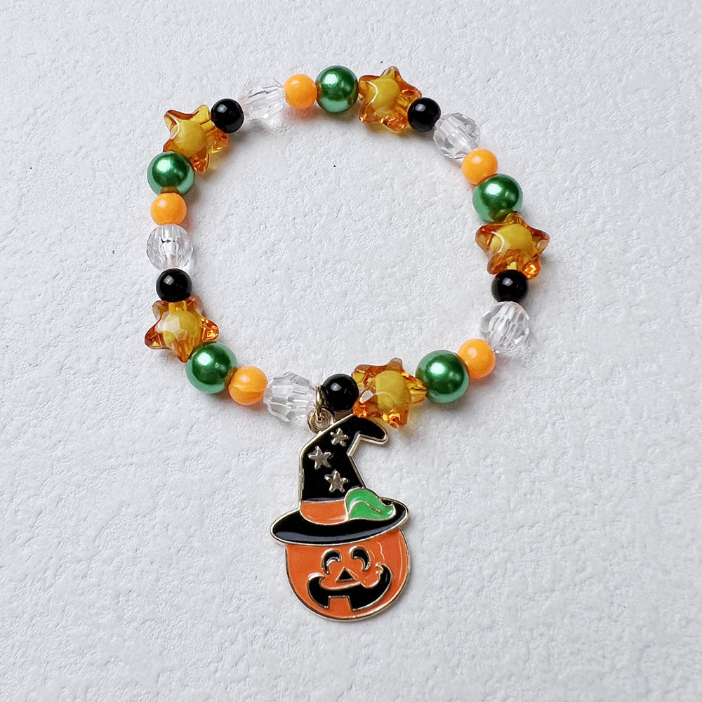 Wholesale Halloween Orange Pumpkin Bracelet