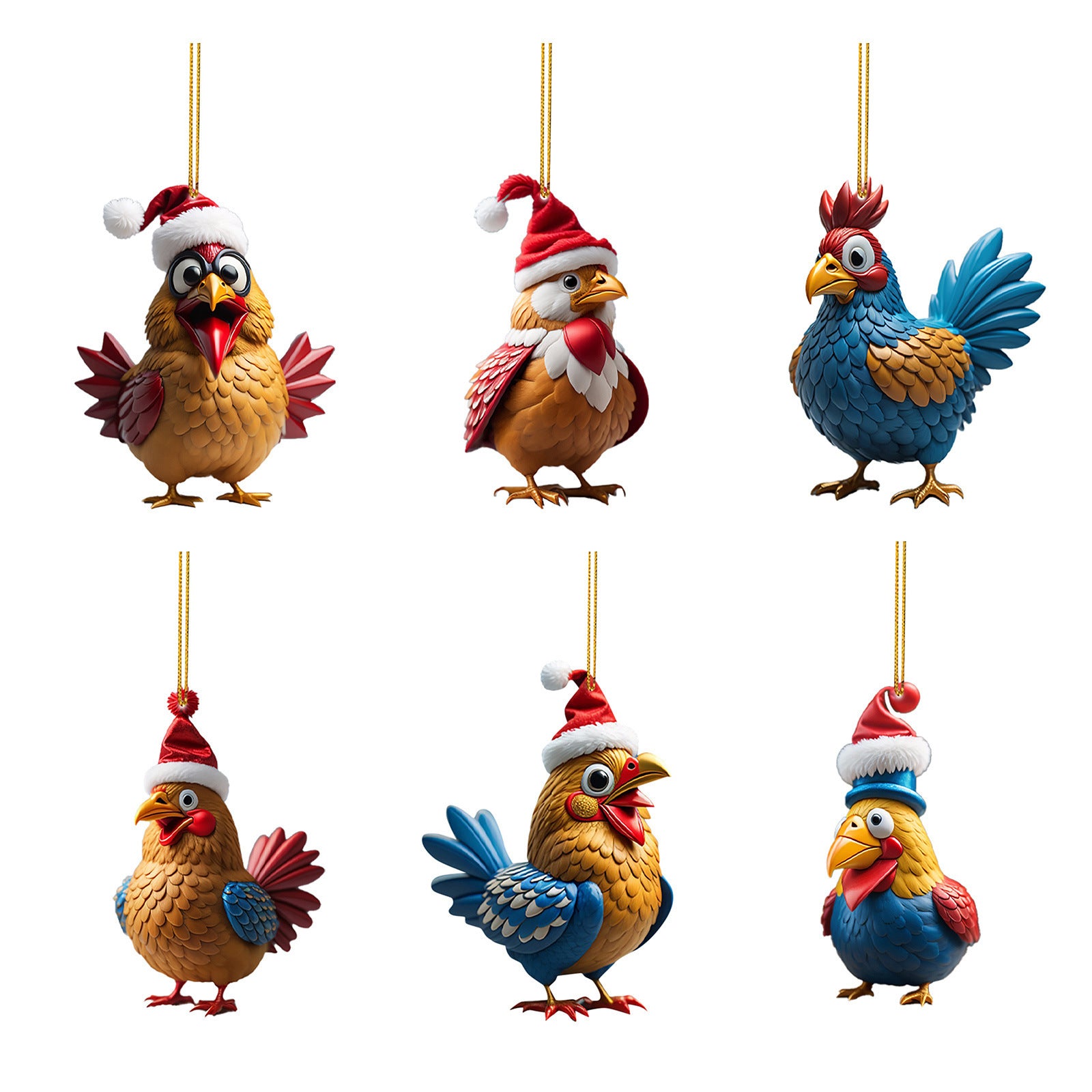 Wholesale Creative Cute Animal Christmas Pendant Car Home Christmas Tree Decorations
