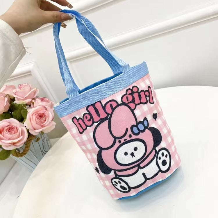Wholesale Canvas Bag Cute Graffiti Childlike Illustrations Portable Drum Bag