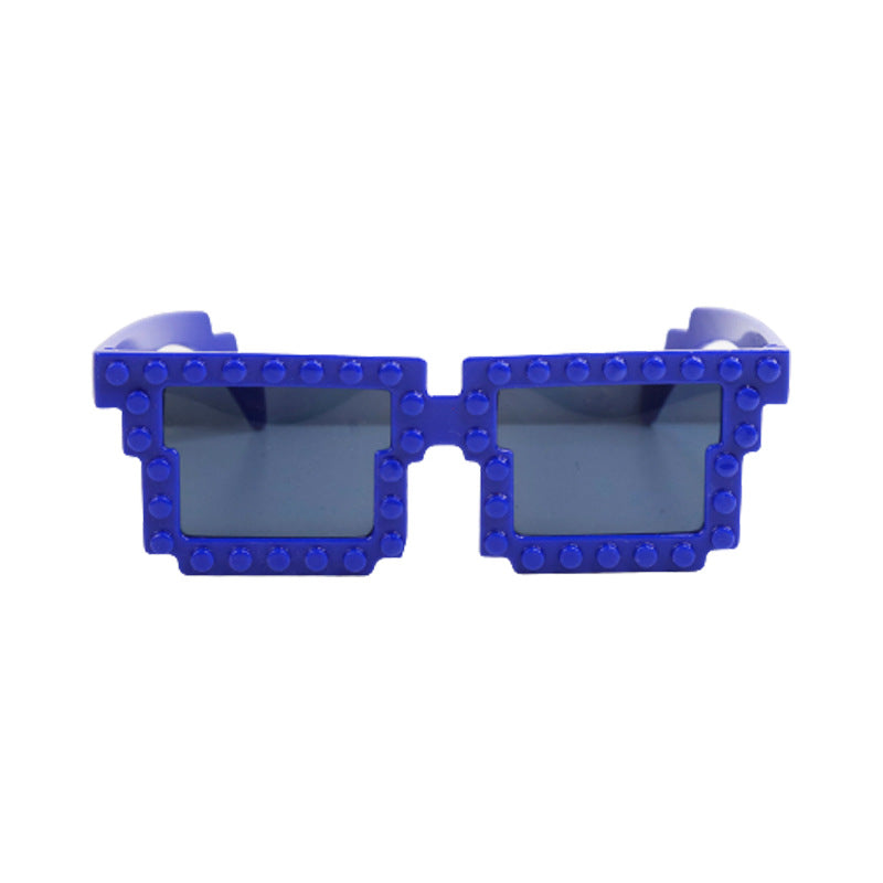 Wholesale ABS Cute and Funny Building Block Mosaic Sunglasses