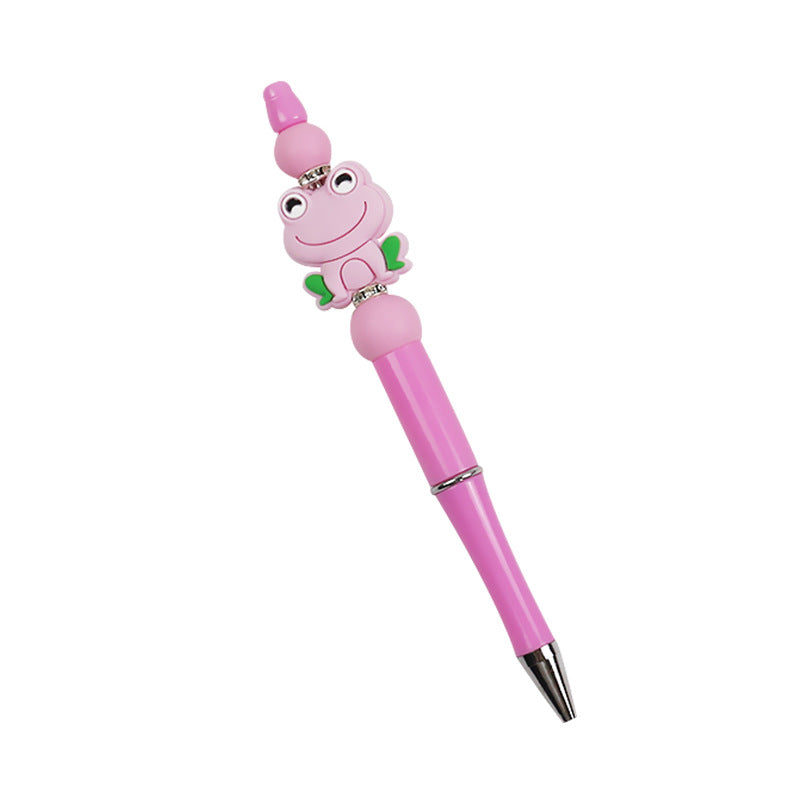 Wholesale 10PCS DIY Handmade Cartoon Frog Silicone Bead Pen