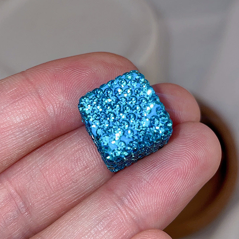 Wholesale Christmas Squares Colored Clay Beads