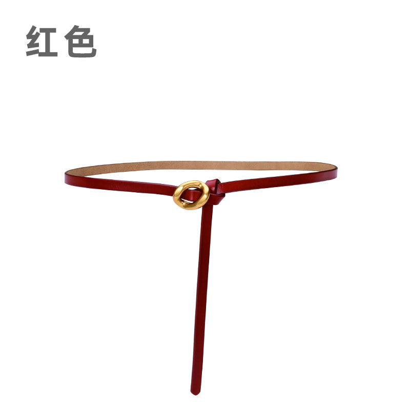 Wholesale Genuine Leather Belt Thin Belt