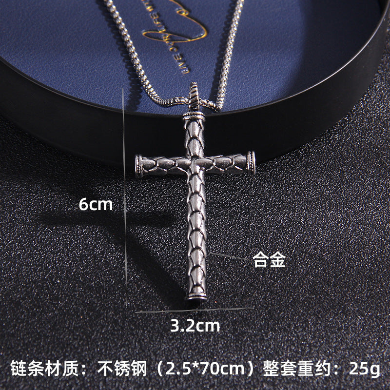 Wholesale Cross Necked Sweaters Stainless Steel Necklace
