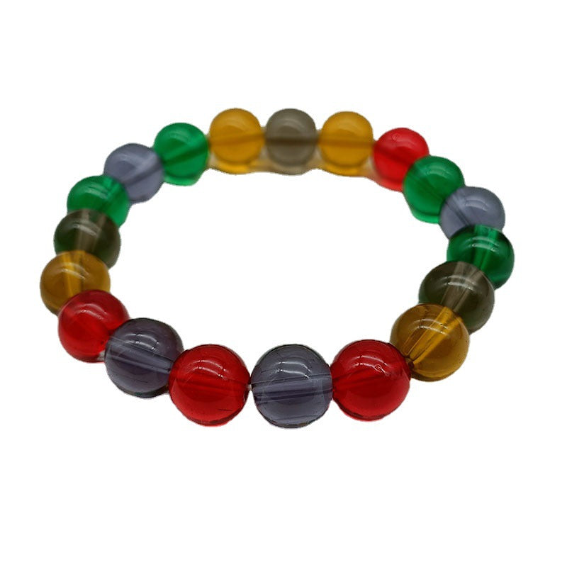 Wholesale Imitation Tourmaline Crystal 10mm Candy Colorful Bracelet