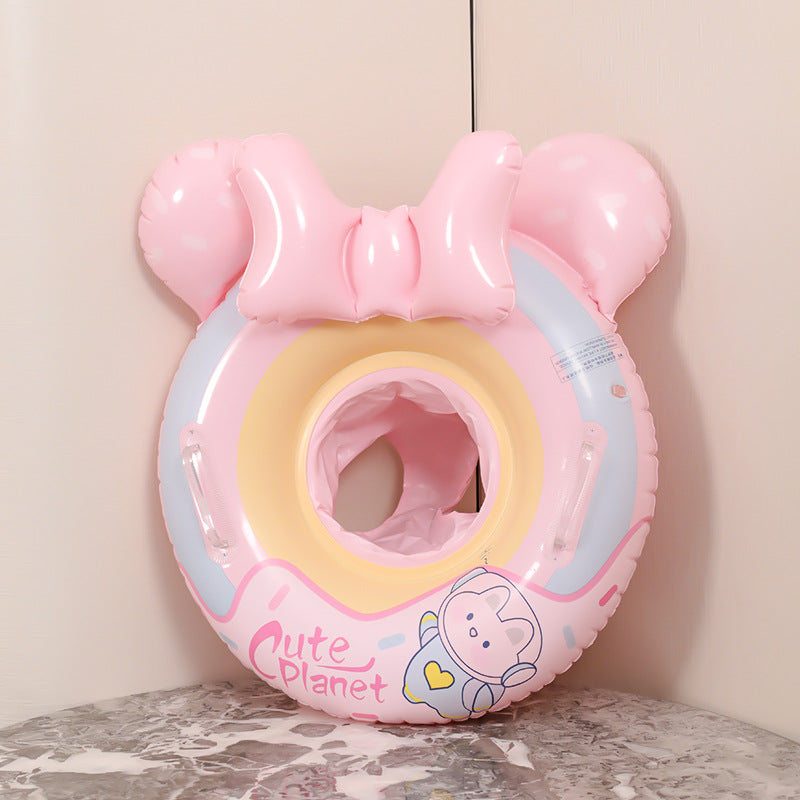 Anillo de natación de dibujos animados de dibujos animados inflables de los dinosaurios anti-rollover inflables