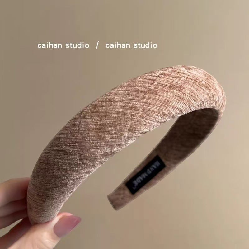 Wholesale Chenille Velvet Retro Elegant High Headband