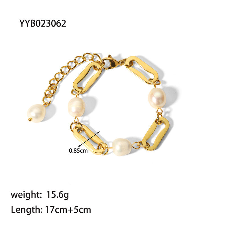 Wholesale Titanium Steel 18K Gold Plated Non-fading Bracelet
