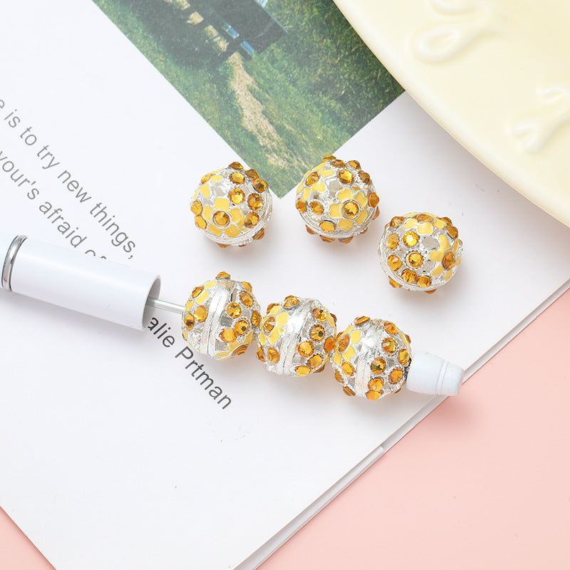 Wholesale 10pcs Alloy Drill Bit Oil Drip Straight Hole Beads