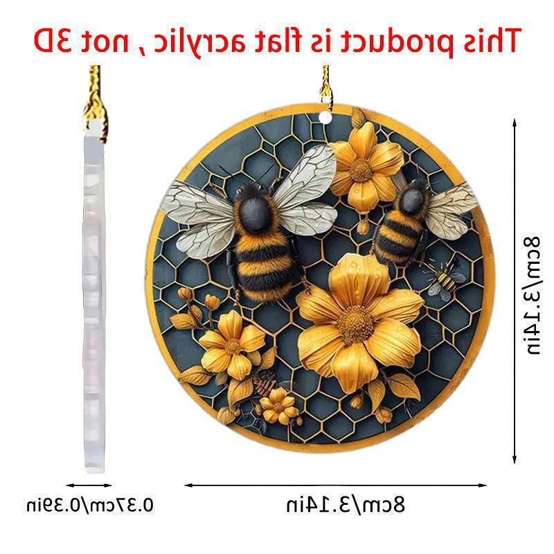 Wholesale 2D acrylic decorative bee pendant