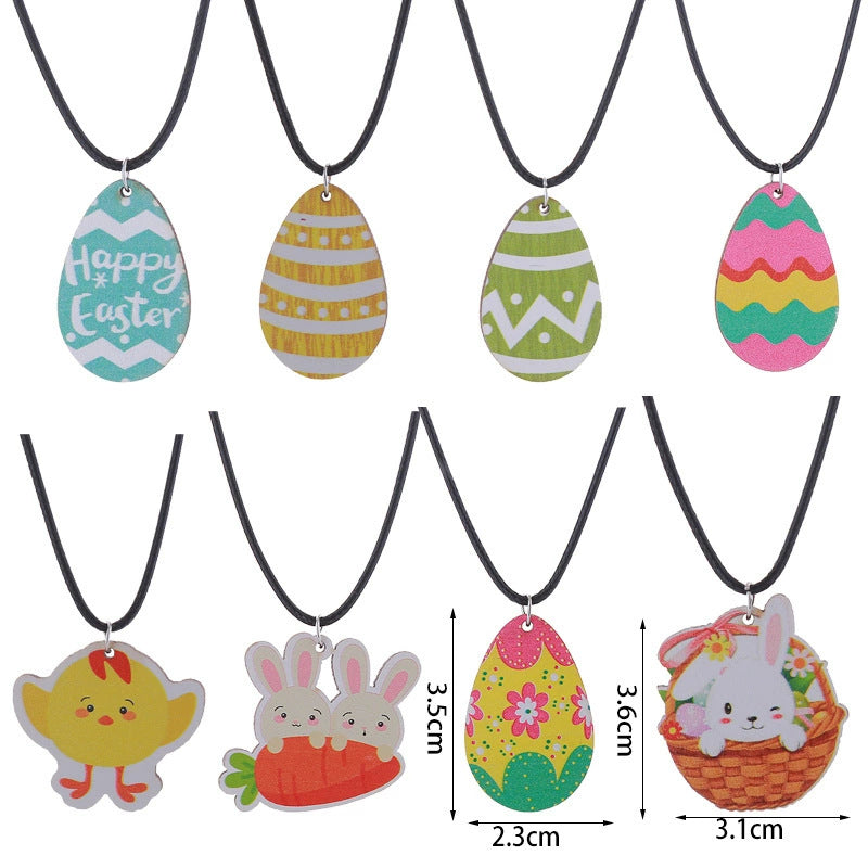 Wholesale Easter rabbit Flower Basket Cute Wood Earrings