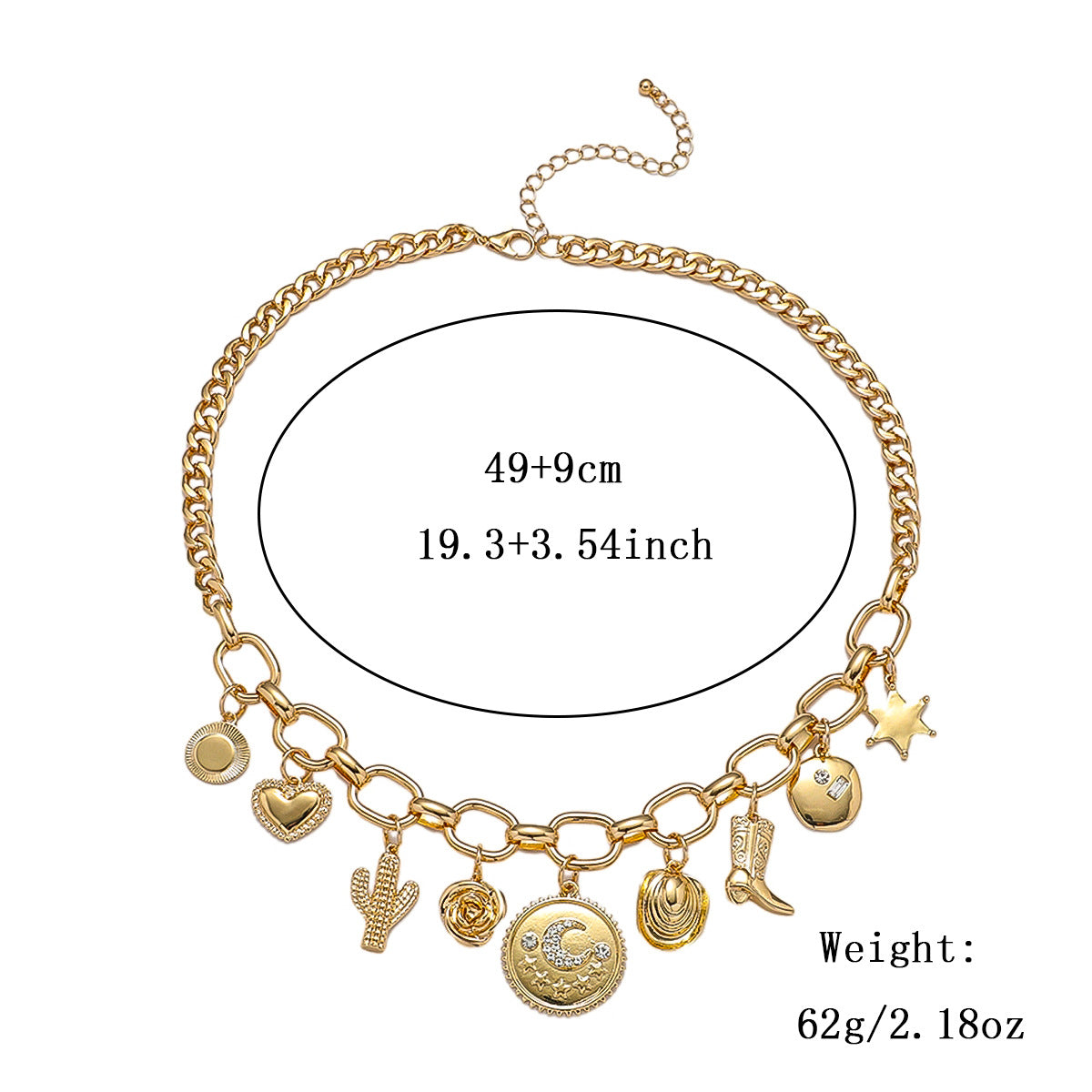 Wholesale Devil Eye Design Multi-Pendant Removable Zinc Alloy Necklace
