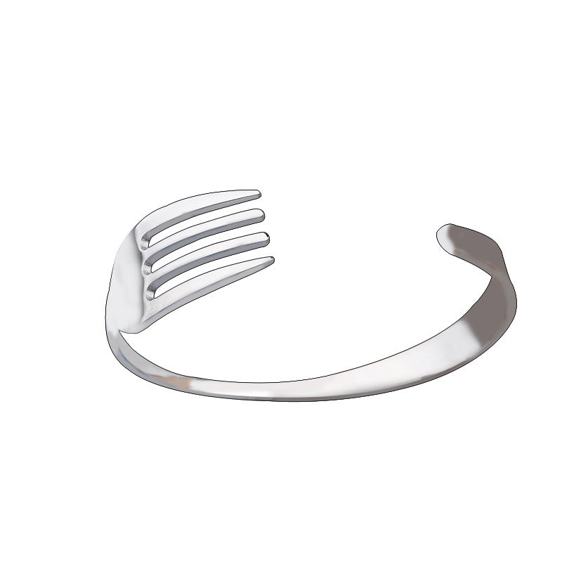 Wholesale Stainless Steel Fork C Type Opening Bracelet