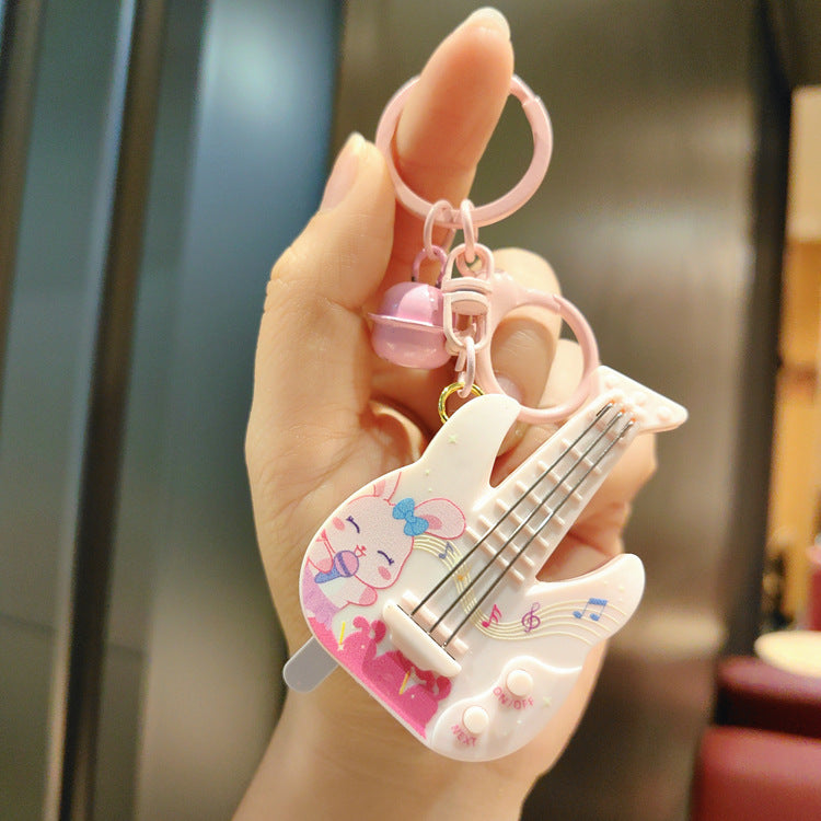 Wholesale Plastic Cartoon Animal Guitar Keychains
