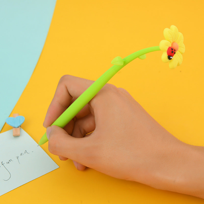 Wholesale 48pcs/box Four Leaf Flower Soft Silicone Styling Pen