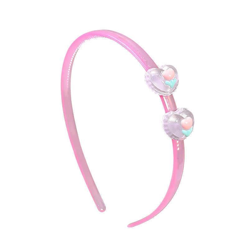 Wholesale Transparent jelly color headband cute cartoon headband with teeth non-slip
